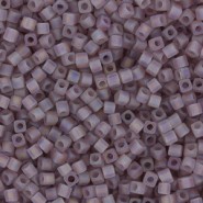 Miyuki square - cubes 1.8mm - Matted transparent smoky amethyst ab SB18-142FR